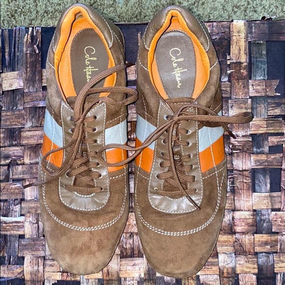 Cole Haan Shoes - Cole Haan NikeAir Brown and Orange Tennis Shoes